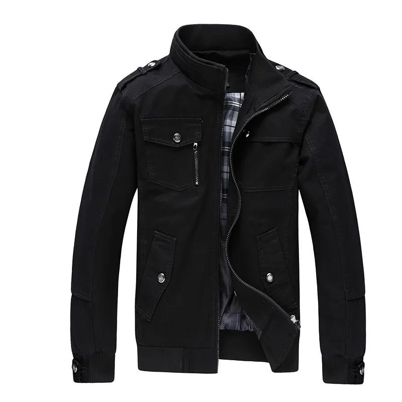 Tactical Military Jackets Men Spring Autumn Winter Pilot Jackets Army Cotton Coat Fashion Casual Cargo Slim Fit Clothes Hiking