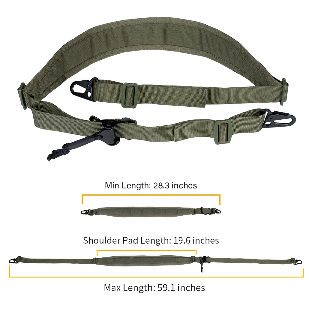 IDOGEAR Tactical R-ifle Sling Slingster 2 Point Hunting Quick Pull Ranger Green 3428