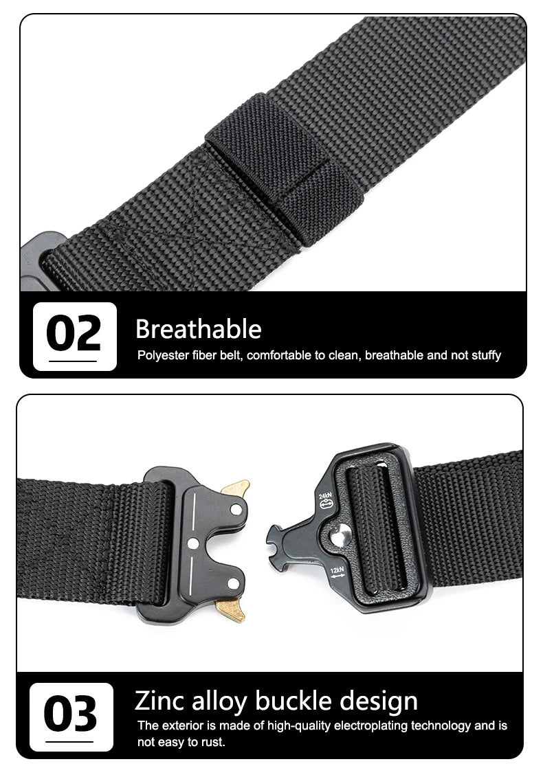 Tactical Belt, Rigger Belt, Utility Web Nylon Novelty Work Belt for Men
