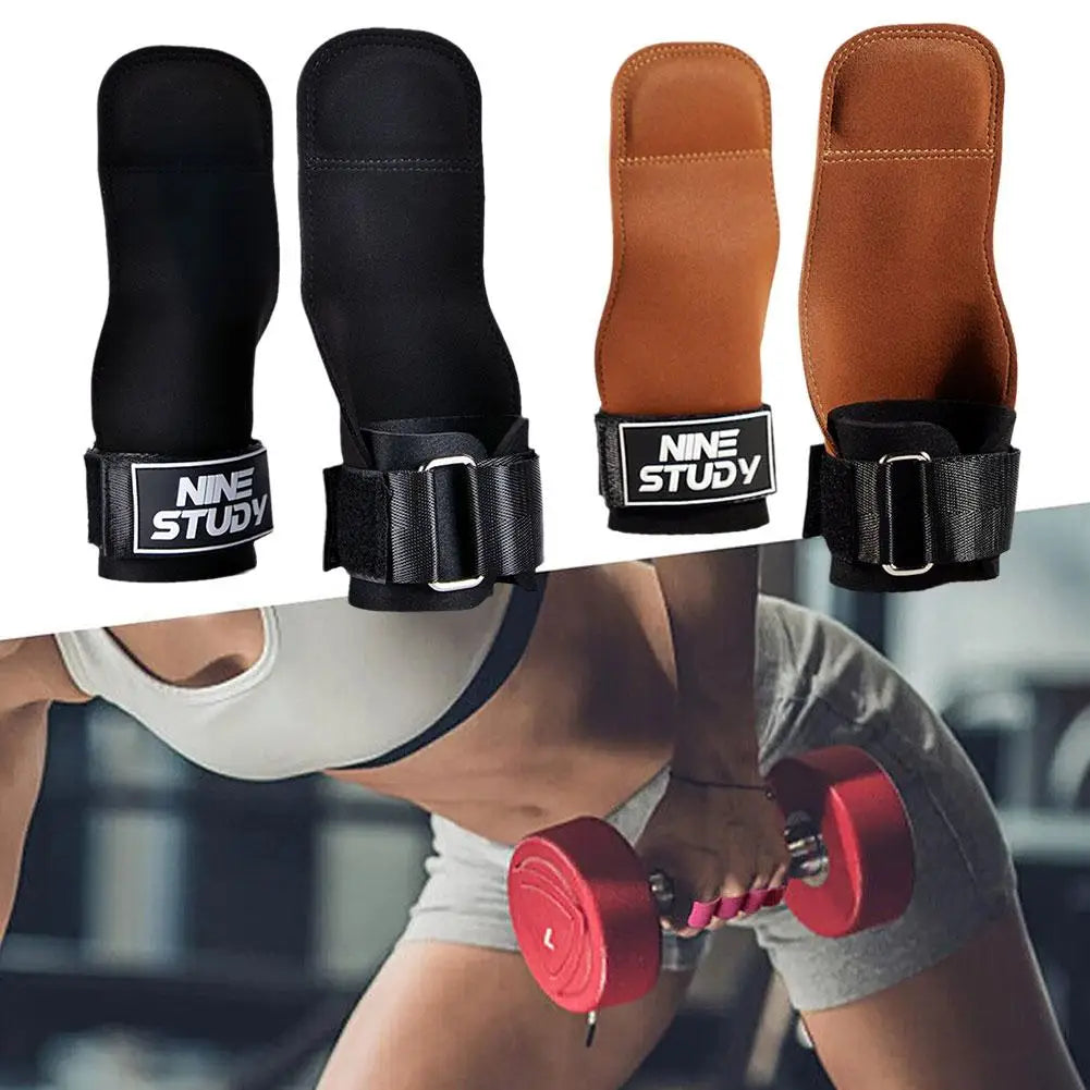 Gym Gloves Three Fingers Cowhide Weightlifting Workout Hand Palm Protector Gymnastics Hand Grips Pull up, Kettlebells, Training