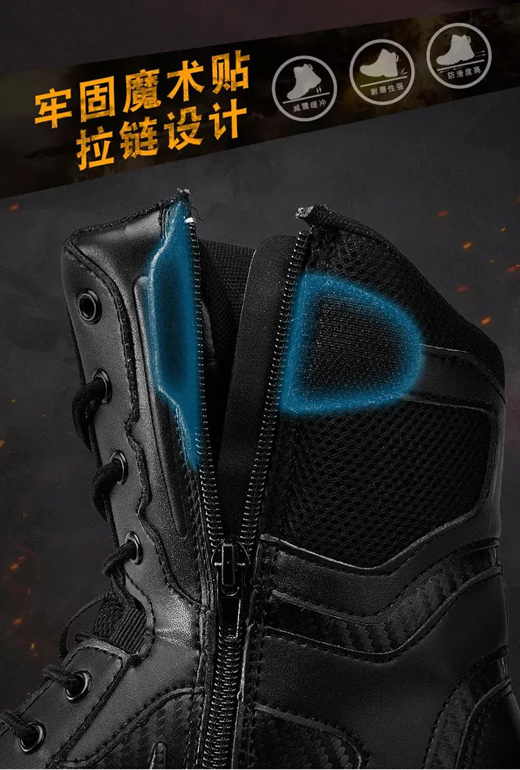Tactical Boots Men Special Force Desert Combat Outdoor Hiking Ankle Shoes Men Work Safty Outdoor High-top Boots