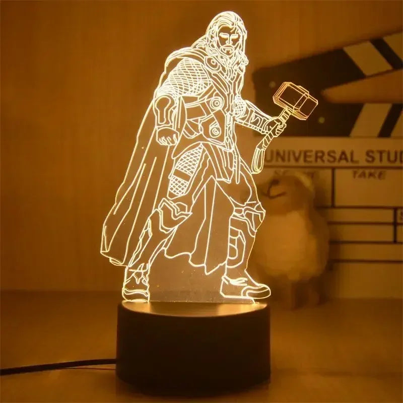 Star Wars Character 3D Model LED Night Light Anime Desk Lamp Cool Action Doll Toys Children's Boys and Girls Birthday Gifts