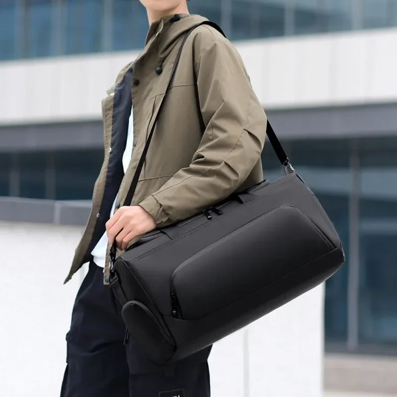 Sports Gym Bag Large Capacity Handbag Portable Travel Duffel Bag, Multi-compartment with Shoes Storage,Perfect for Vacation,Gym