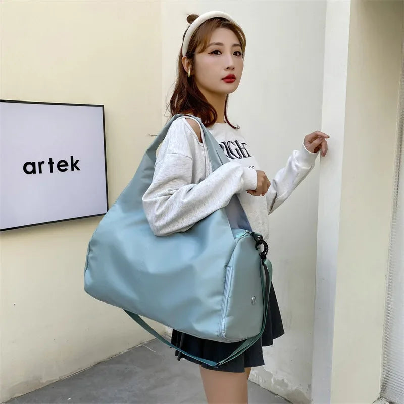 Solid Yoga Mat Bag Gym Fitness Handbags for Women Men Training Sac De Sports Travel Gymtas Nylon Outdoor Sports Tas Sporttas