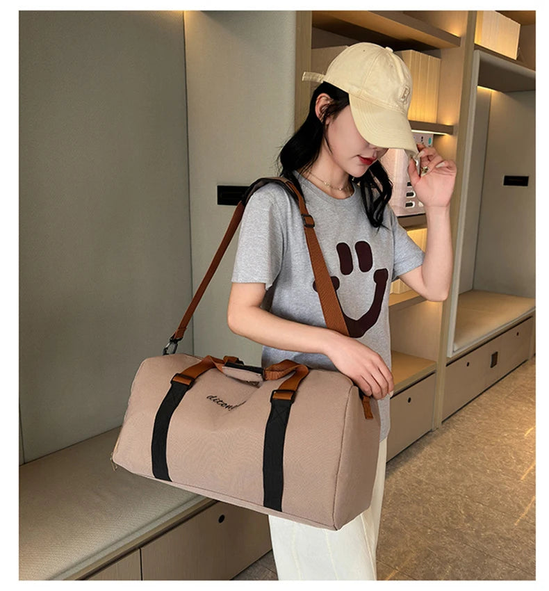 Gym Fitness Bag can Fixable Yoga Mat Sports Duffel Bags with Shoes Pack Outdoor Hiking Camping Handbag Large Luggage Portable