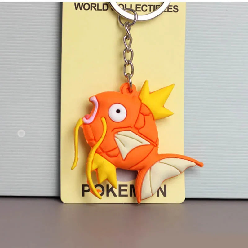 New Pokemon keychain Pikachu Pokémon PVC soft plastic pendant fashion bag pendant Charmander doll keychain car keychain