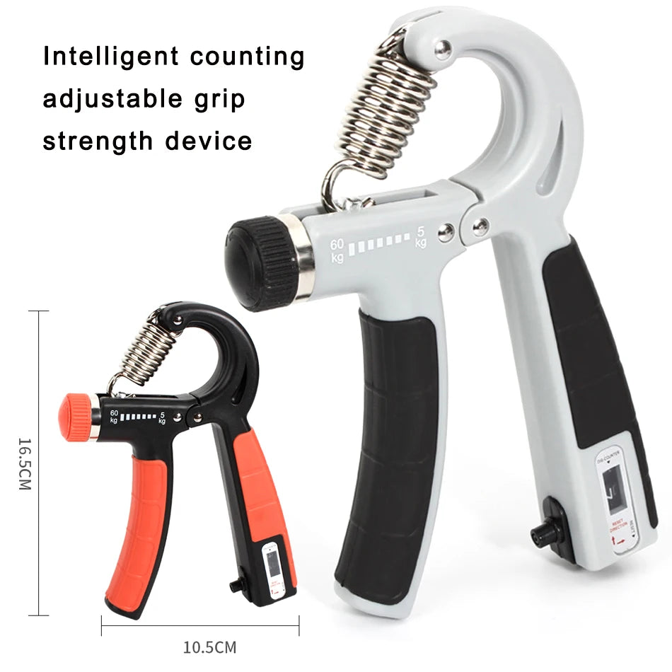 WorthWhile 5-60Kg Countable Hand Grip Gym Fitness Men Adjustable Finger Heavy Exerciser Strength Muscle Recovery Gripper Trainer