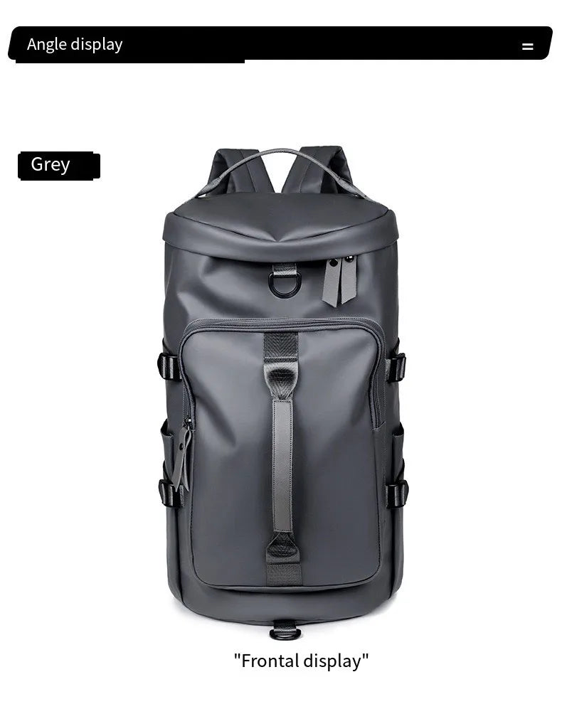 Sports Backpack, Large-Capacity Cylindrical Gym Bag, Unisex Training Bag, Dry and Wet Separation Handbag, Multi-Purpose Water-Repellent Travel Bag, Single Shoulder Crossbody Bag
