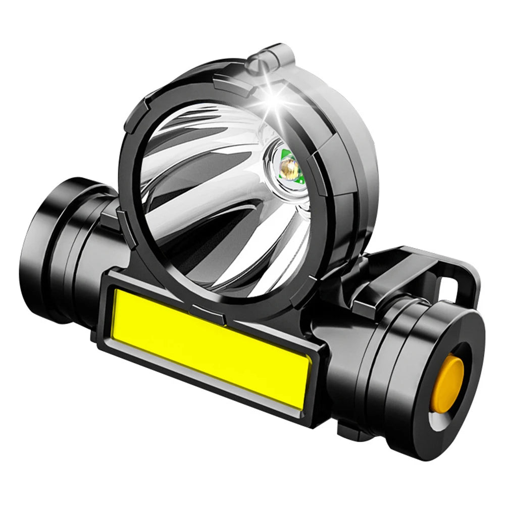 Super Rechargeable Headlight Cob Rechargeable Head-mounted Flashlight Led Fishing Waterproof Rechargeable Strong Headlight