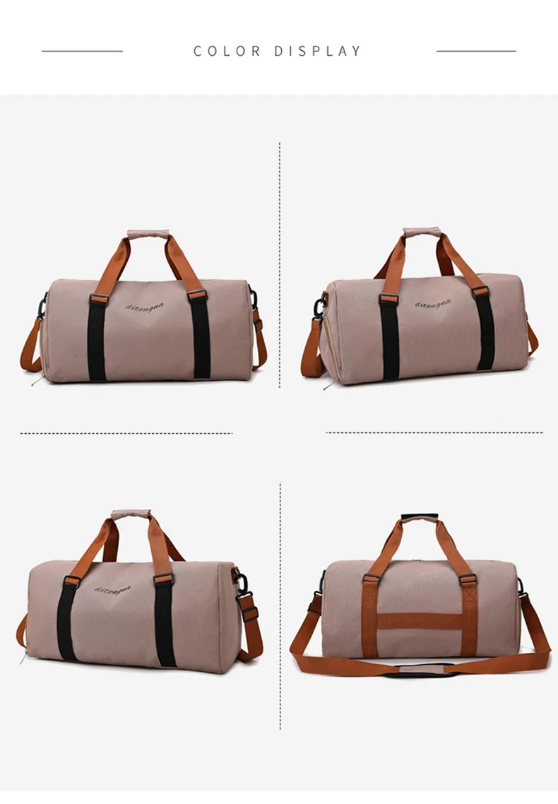 Gym Fitness Bag can Fixable Yoga Mat Sports Duffel Bags with Shoes Pack Outdoor Hiking Camping Handbag Large Luggage Portable