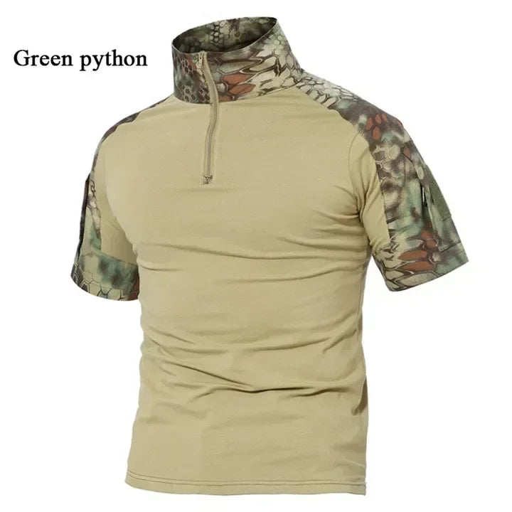 Tactical T-Shirts Men Sport Outdoor Tee Quick Dry Short Sleeve Shirt Hiking Hunting Combat Men Clothing Breathable