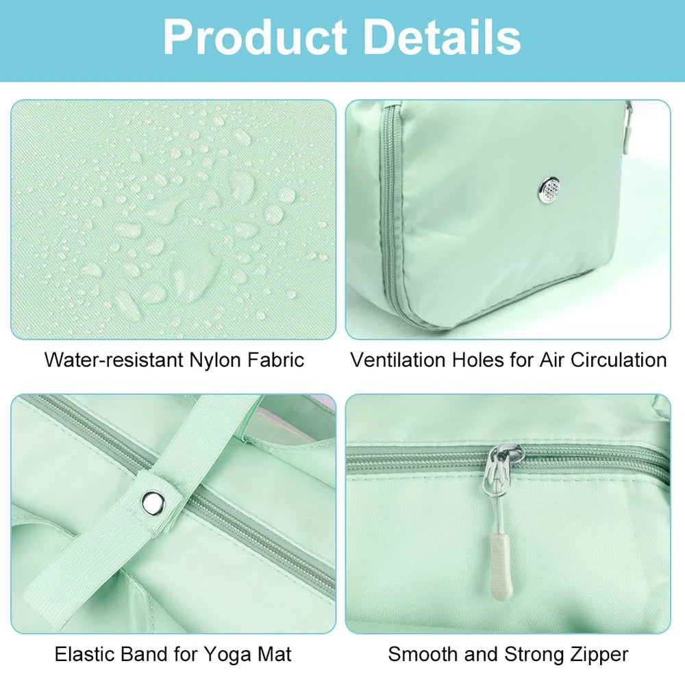 Yoga Mat Gym Bag For Women's Independent Shoe Compartment Handbags Travel Fitness Tote Bag Large Capacity Swimming Shoulder Bag