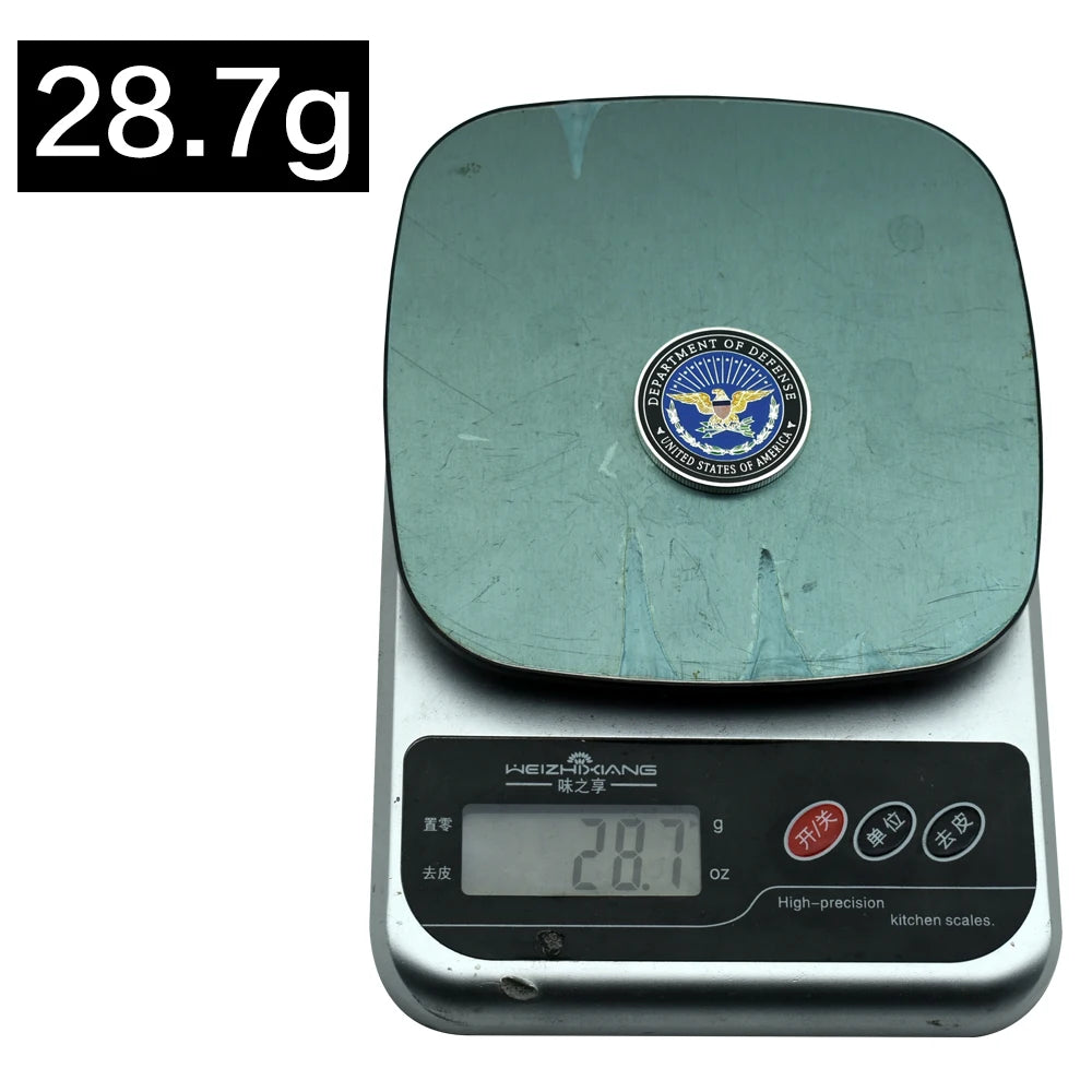 US Department of Defense Army, Navy, Air Force, Marines and Space Force The Penta Gon Silver Coin Military Commemorative Medal