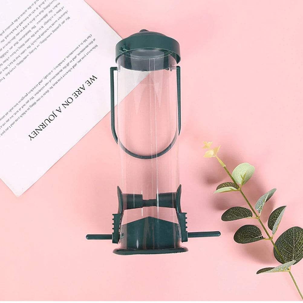 Pet Bird Feeder Outdoor Hanging Pet Food Dispenser Multiple Holes Bird Feeder Automatic Foot Feeding Tool for Flying Animals
