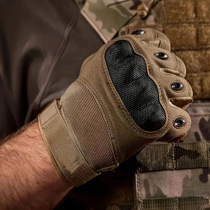 Tactical Gloves Men Full Finger Gloves Touchscreen and Palm Anti-Slip, Durable Gloves Ideal for Outdoor Training Hunting Hiking