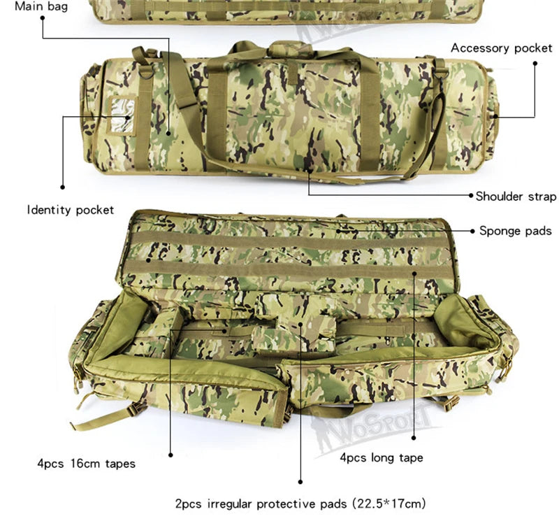 ERQYGRA Tactical Hunting Fishing Camping Bag 249 Rifle 115cm Equipment Hiking Outdoor Sports Paintball Shooting Accessories