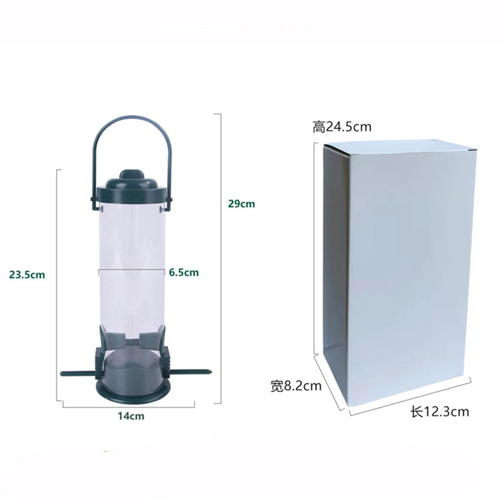 Pet Bird Feeder Outdoor Hanging Pet Food Dispenser Multiple Holes Bird Feeder Automatic Foot Feeding Tool for Flying Animals