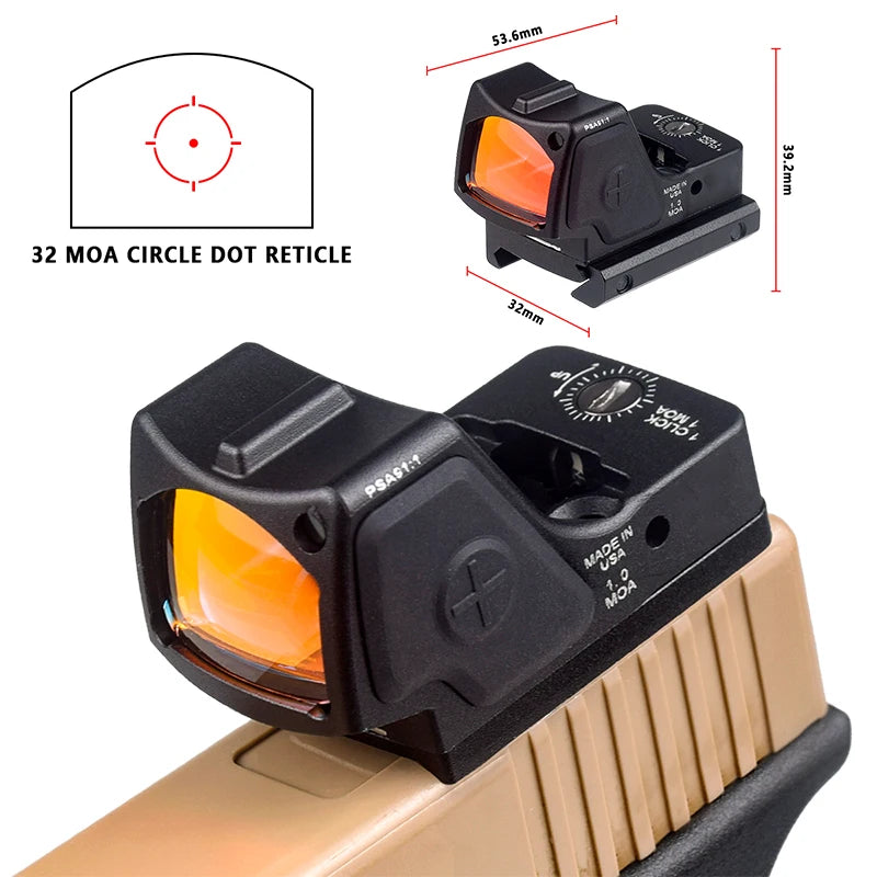 LANBUL RM HD SR Green Red Dot Sight Pistol Rifle Rear Plate Base Airsoft MOS For Glock17 20mm Rail Picatinny Rail Tactical