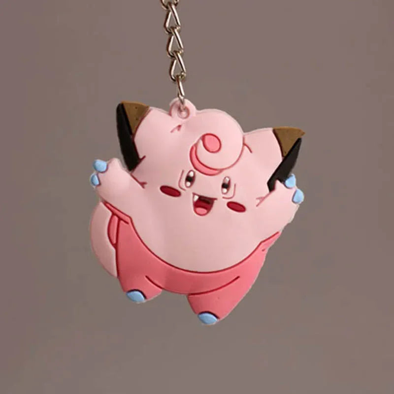 New Pokemon keychain Pikachu Pokémon PVC soft plastic pendant fashion bag pendant Charmander doll keychain car keychain