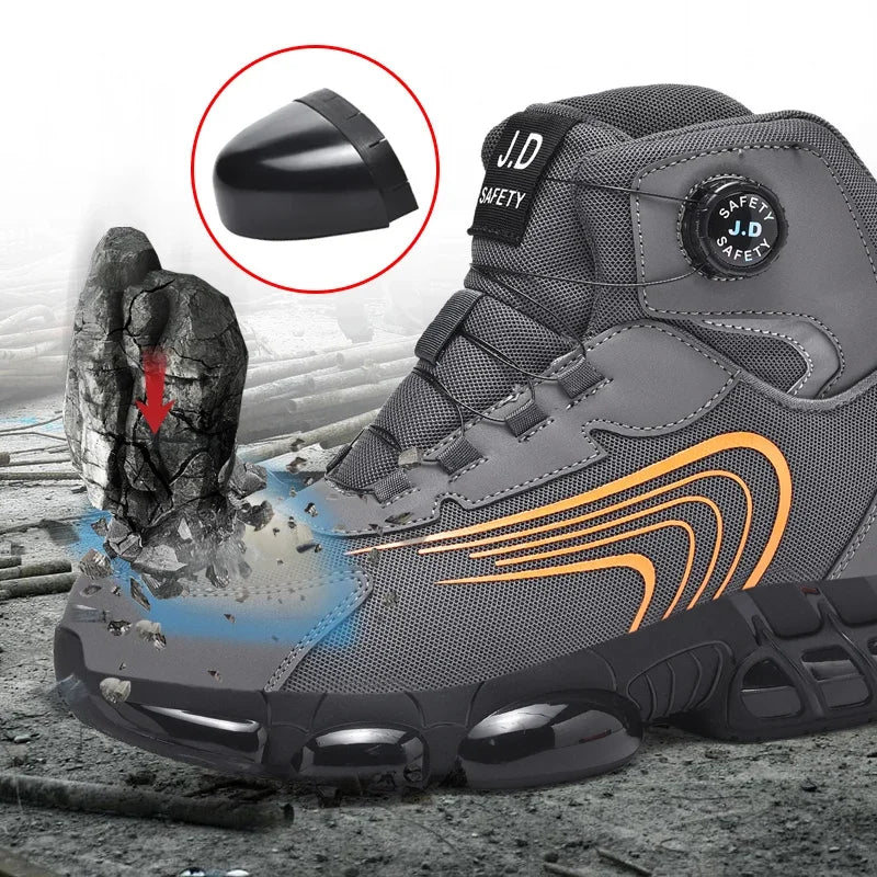 Steel Toe Cap Shoes For Men Work Boots Puncture-Proof Work Safety Shoes Protective Working Shoes Male Footwear Security Sneakers