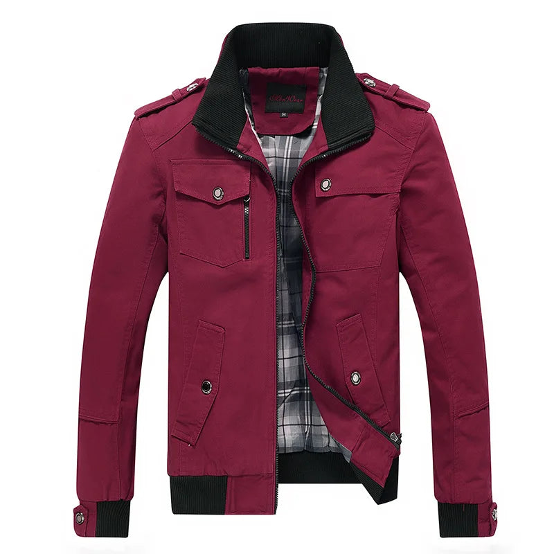 Tactical Military Jackets Men Spring Autumn Winter Pilot Jackets Army Cotton Coat Fashion Casual Cargo Slim Fit Clothes Hiking