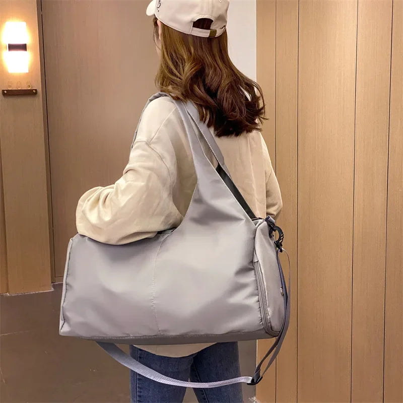 Solid Yoga Mat Bag Gym Fitness Handbags for Women Men Training Sac De Sports Travel Gymtas Nylon Outdoor Sports Tas Sporttas