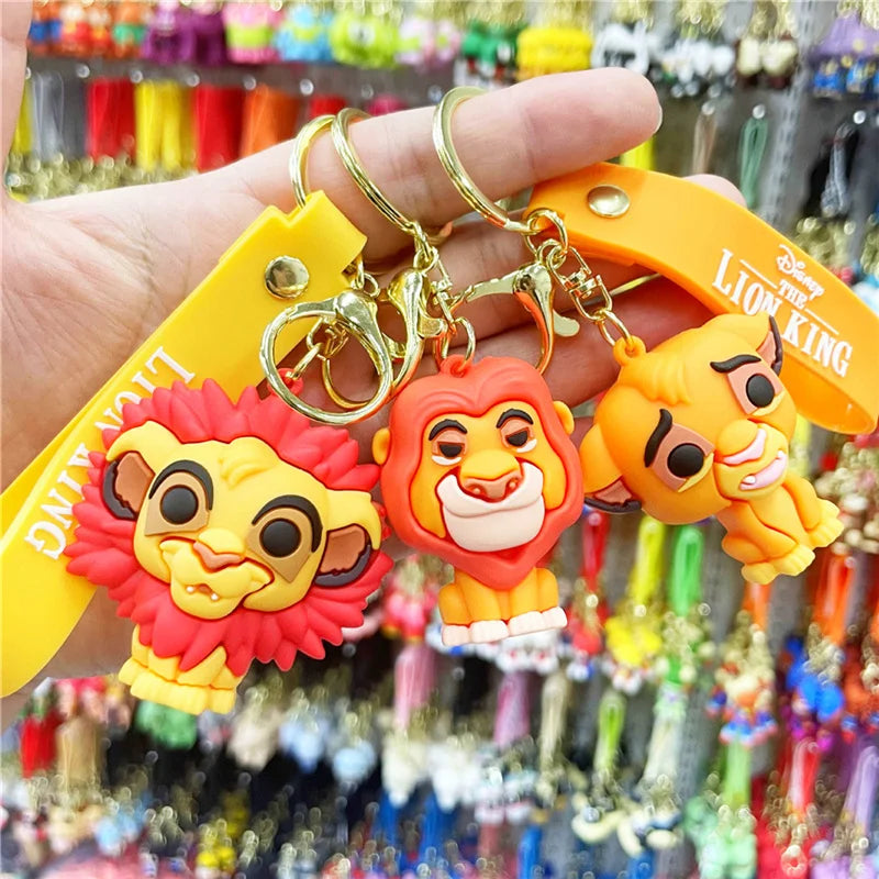 New Cartoon Anime Disney Keychain Mickey Mouse Minnie Lilo & Stitch Keyring Key Chain Car Pendant Kids Toys Gift Wholesale