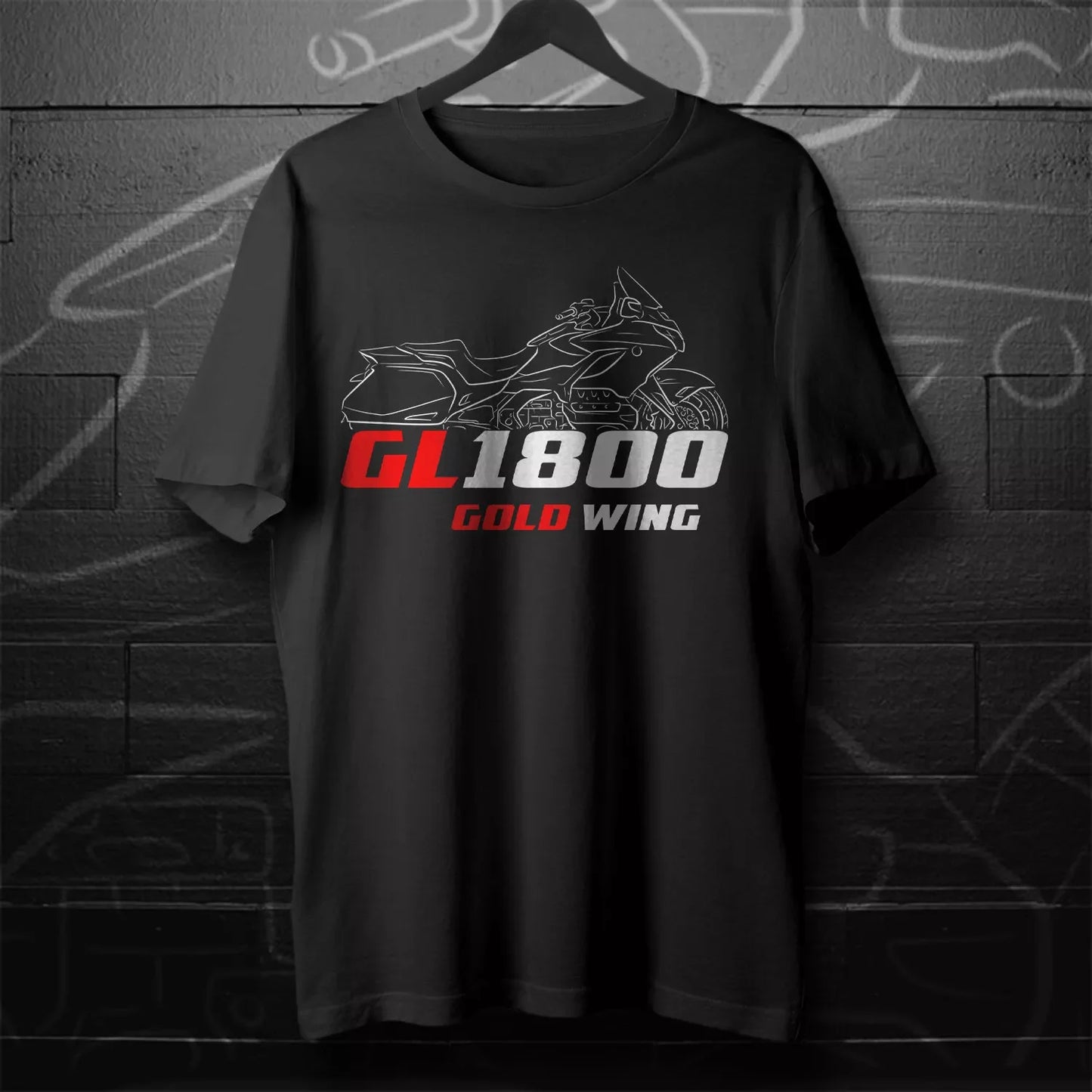 Man T Shirt Casual GL 1800 Gold Wing 2001-2024 Motorcycle T shirt Graphic Summer Short Sleeves 100% Cotton