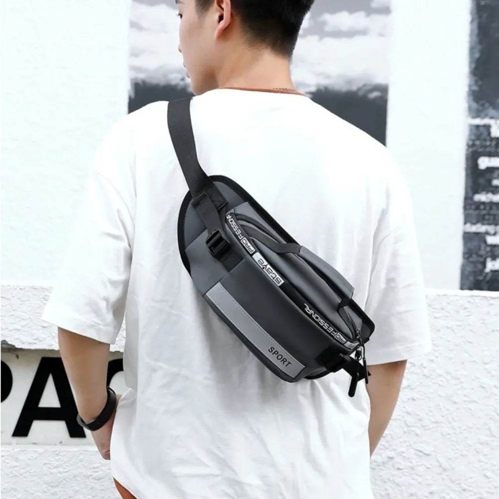 Gym Bag Nylon Men Chest Bag Multi-function Large Capacity Fanny Pack Belt Bag Wear-resistant Sports Phone Bag Women