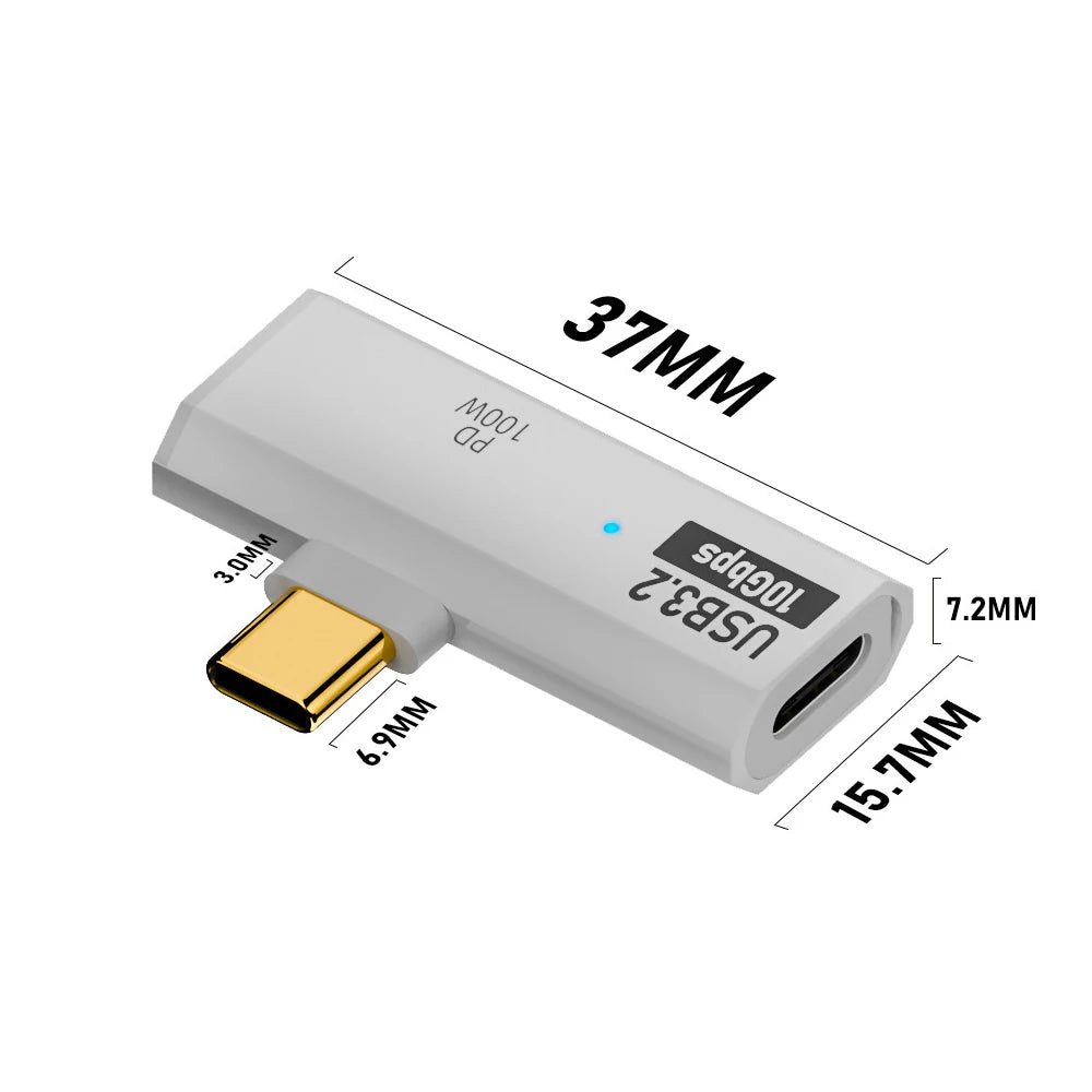 Type-C 10Gbps/Headphone Adapter with PD 100W Charging Port 2-in-1 USB C Splitter for Rog Ally, Steam Deck, Laptop, Mobile Phone