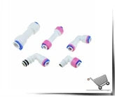 Reverse Osmosis 1/4 3/8 Hose Connection Quick Coupling 1/4 3/8 Stem L Straight Tee RO Water Aquarium Plastic Joint Pipe Fitting