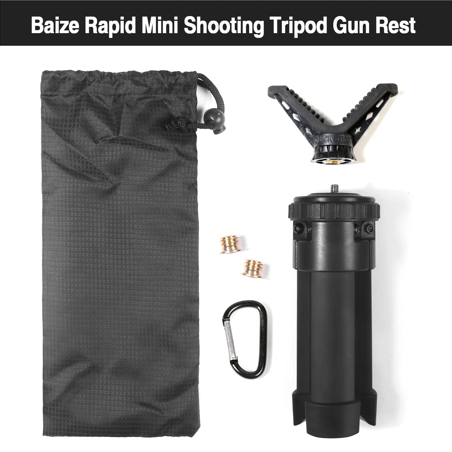 Tactical Shooting Rest Adjustable Height Compact Rifle Shooting Tripod V Yoke Durable Aluminum Construction for Shooting Hunting