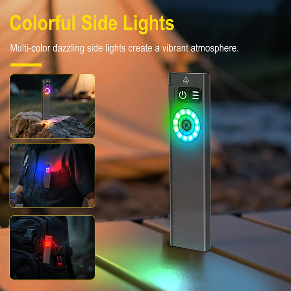 Powerful LED Flashlight Portable Super Bright Torch Multilight lllumination Type-C Charging Long Range Lantern Multi-purpose