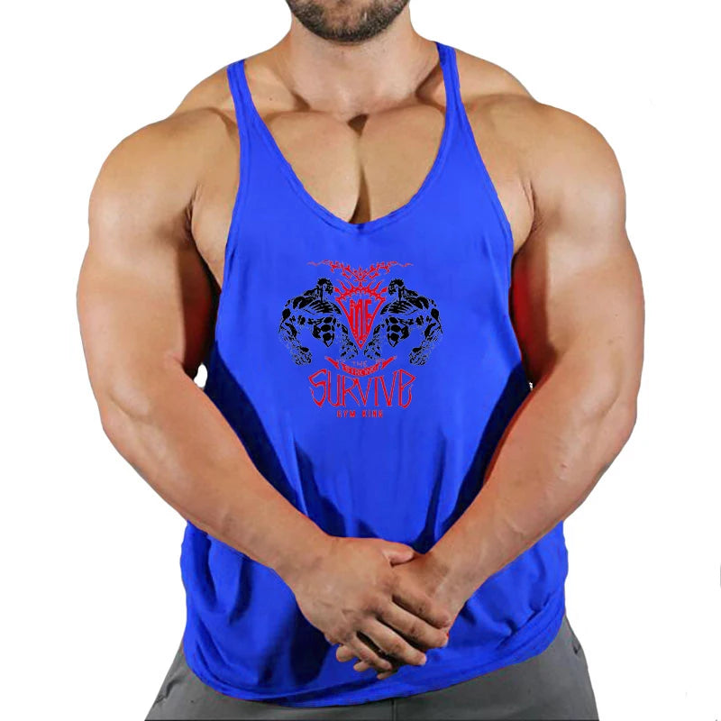 Stringer Singlet Men Fitness Clothing Gym Clothes for Men Men's Singlets Gym Shirt Man Sleeveless Sweatshirt Vests Bodybuilding