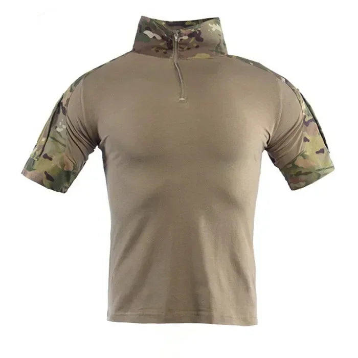 Tactical T-Shirts Men Sport Outdoor Tee Quick Dry Short Sleeve Shirt Hiking Hunting Climbing Camouflage Men Clothing Breathable