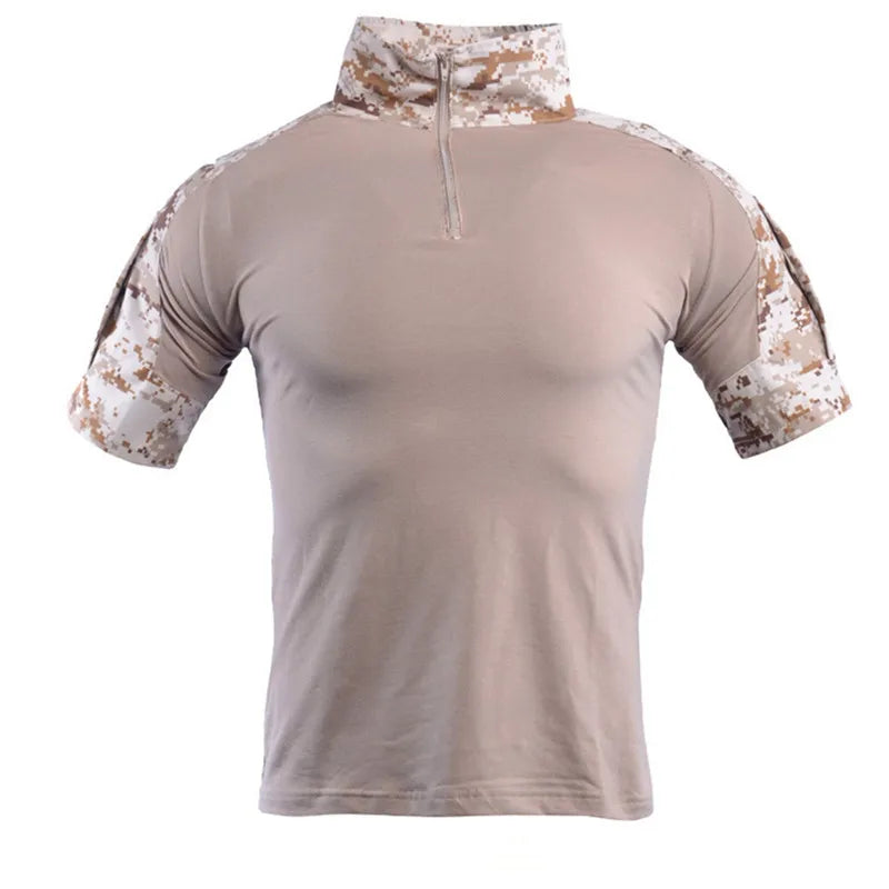 Tactical T-Shirts Men Sport Outdoor Tee Quick Dry Short Sleeve Shirt Hiking Hunting Combat Men Clothing Breathable