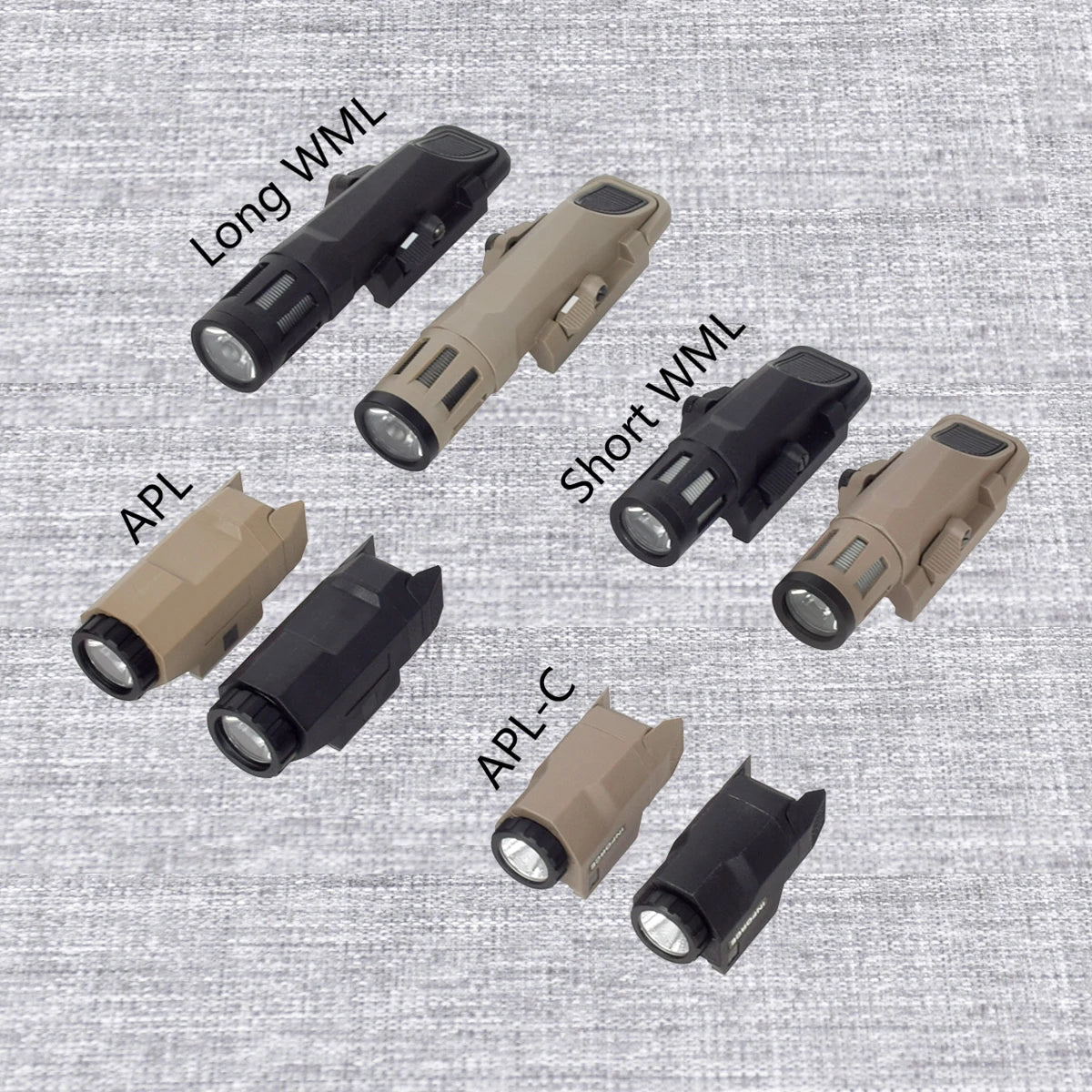 Tactical INFORCE WML Weapons Scout Flashlight Fit Airsoft Rifle AR15 APL APL-C Pistol Gun Light Hunting Strobe Torch
