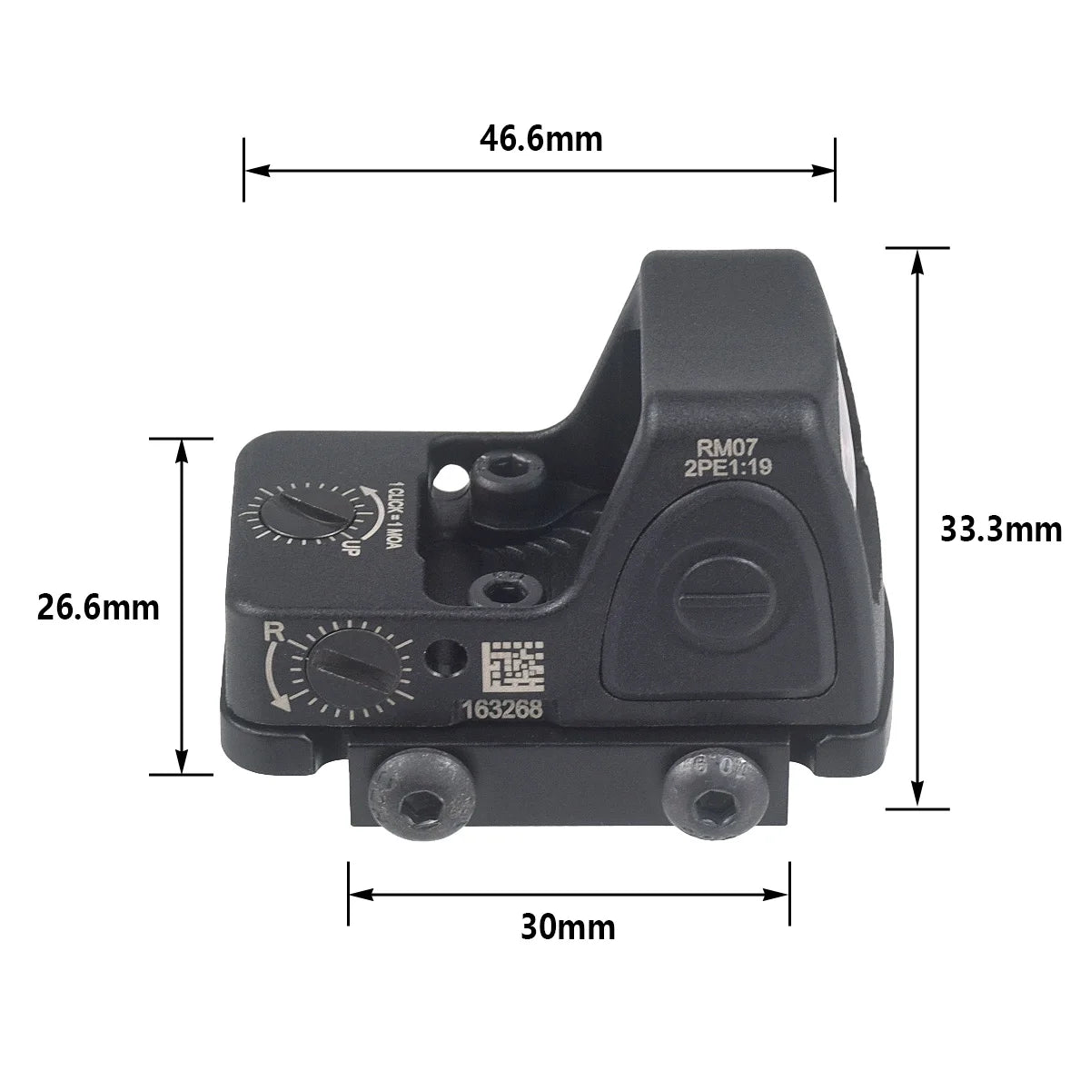 Red Dot Sight Scope RM-CC Mini Red Dot Tactical Optics Riflescope Fit 20mm Rail RMT Rifle Sight Hunting Metal-RM-HD Laser Gk
