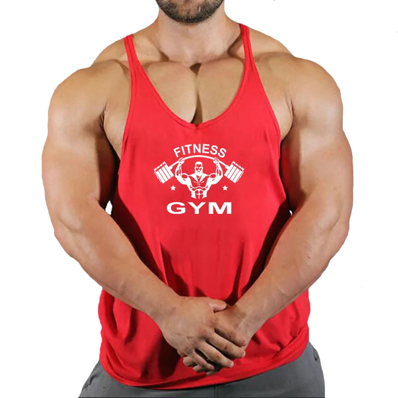 Muscle Mens Bodybuilding Stringer Tank Top gym Clothing Y back Fitness sleeveless vest shirt Weightlifting singlets