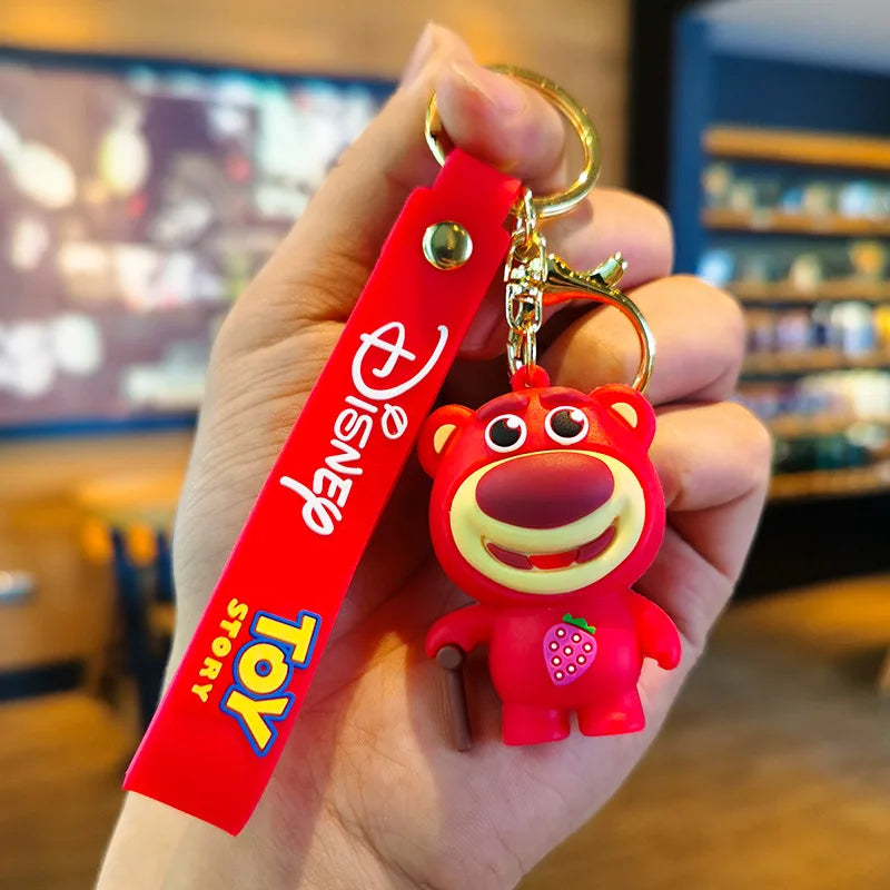New Cartoon Anime Disney Keychain Mickey Mouse Minnie Lilo & Stitch Keyring Key Chain Car Pendant Kids Toys Gift Wholesale
