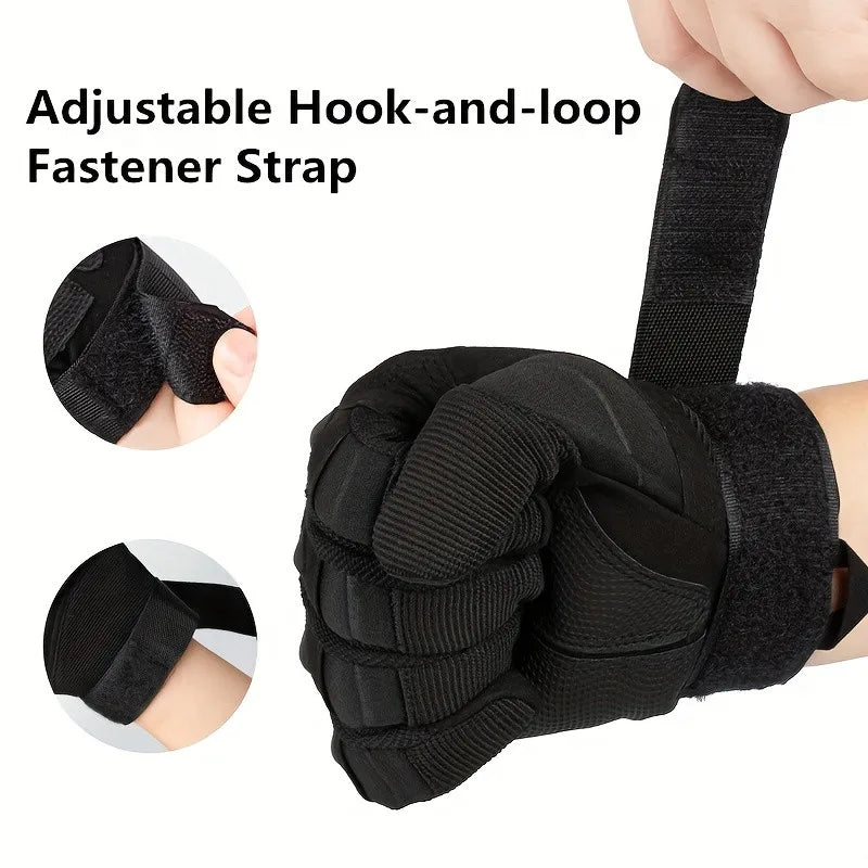 Tactical Gloves Men Full Finger Gloves Touchscreen and Palm Anti-Slip, Durable Gloves Ideal for Outdoor Training Hunting Hiking
