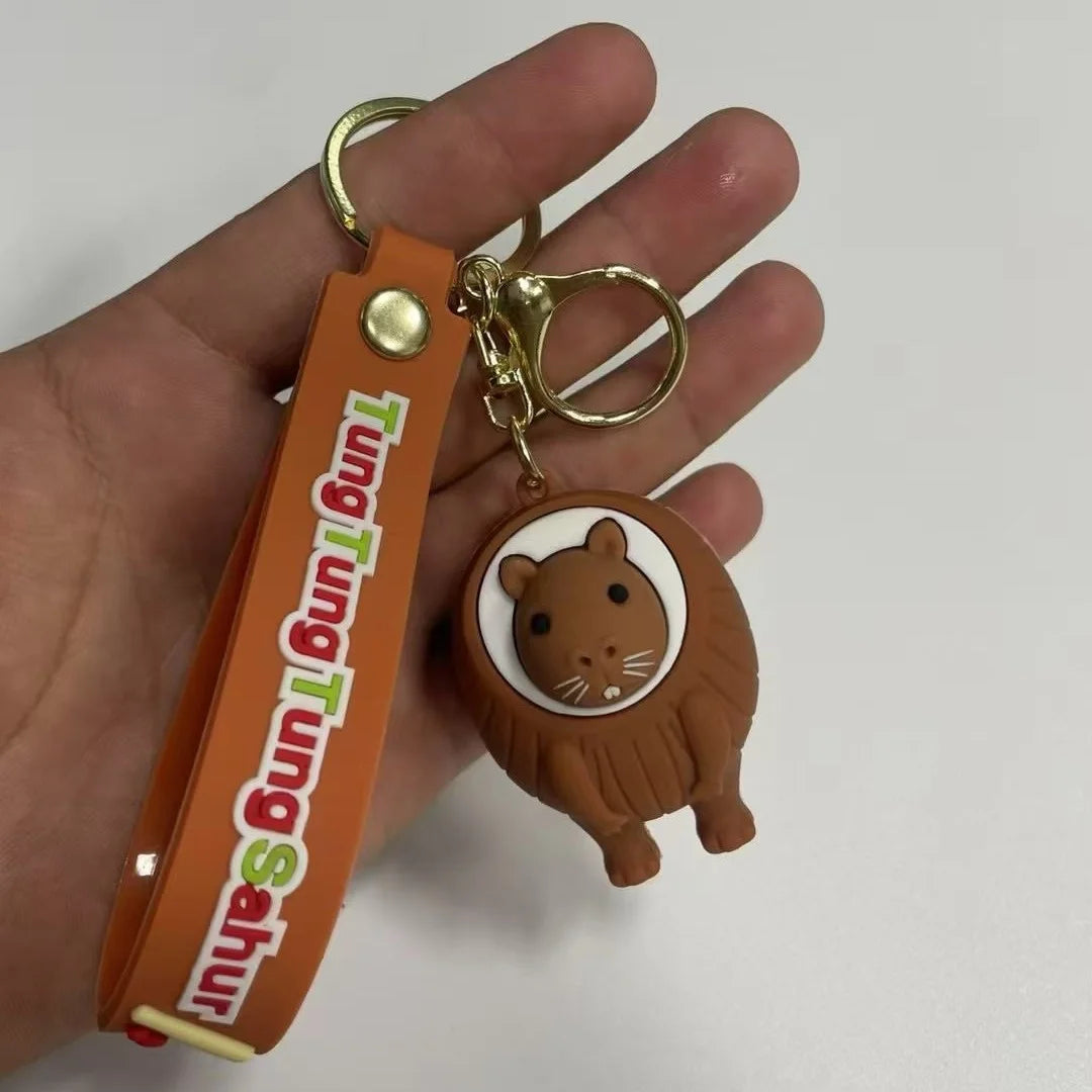 New Italian Brainrot Animals Keychains for Accessories Funny Sigma Skibidi Rizz Cat Silly Meme Keyrings Fans Friends Gifts