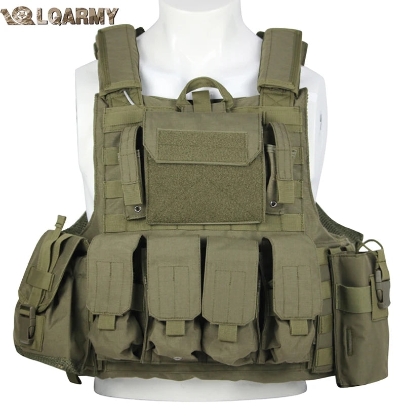Tactical Vest Outdoor Body Armor Combat Hunting Plate Carrier Molle Vest Airsoft Training Protective Vests