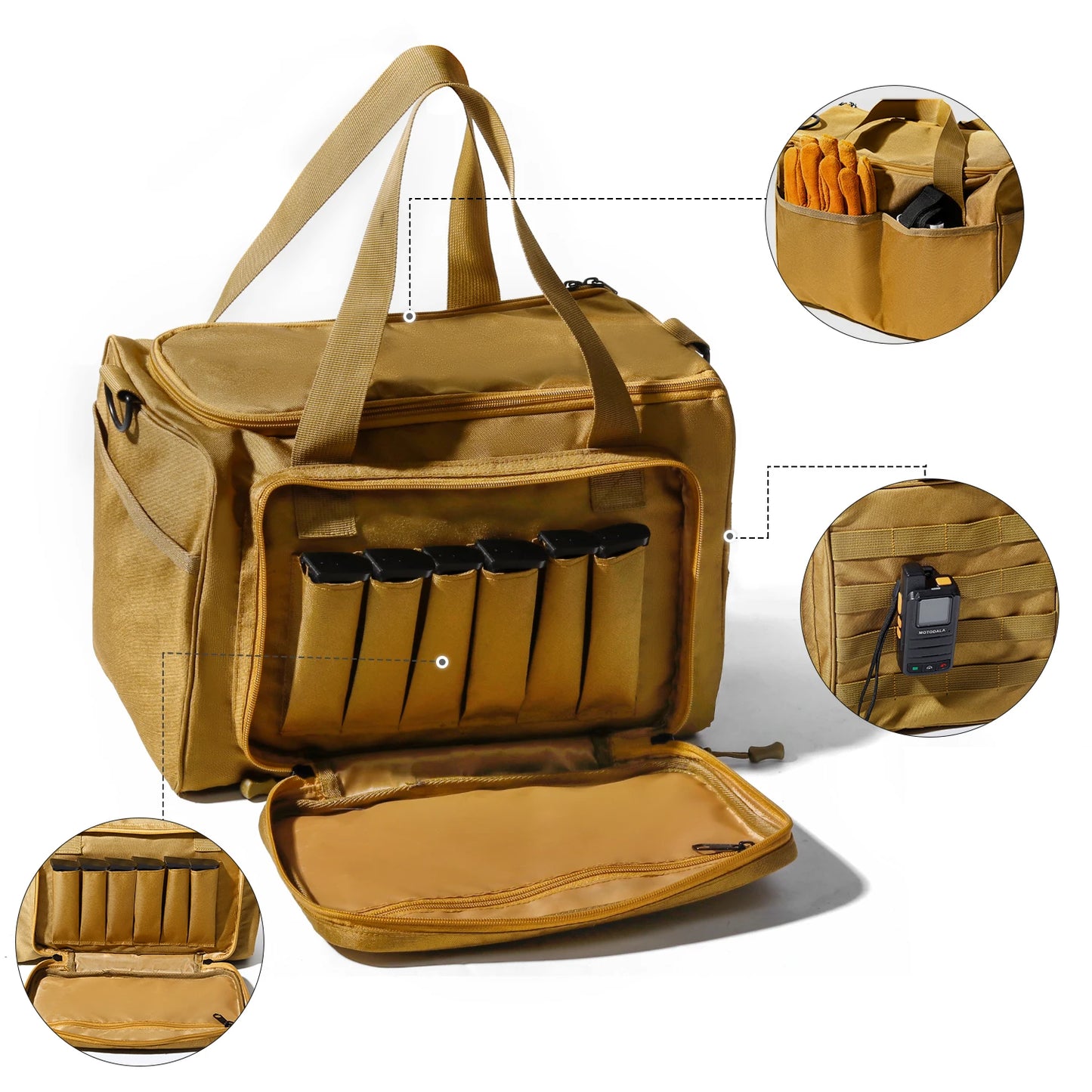 Tactical Storage Bag Multifunction Durable and Waterproof Suitable for Training Field Equipment with Adjustable Shoulder Straps