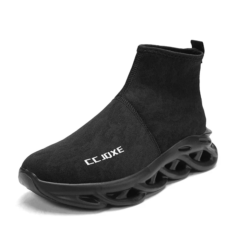 Socks Shoes for Men Black Sneakers Light Breathable Men Runing Shoes Outdoor Platform High Top Men Shoes New Unisex Sport Shoe