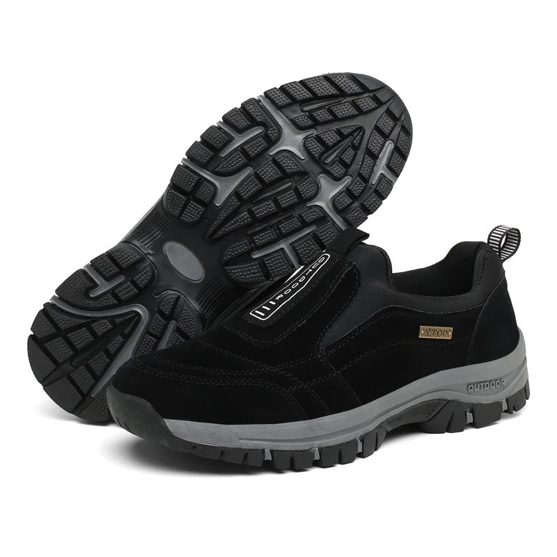 Outdoor Shoe Men Sneakers Autumn Slip On Casual Men Shoes Breathable Suede Leather Shoe Anti-skid Walking Shoe Hot Sale Footwear