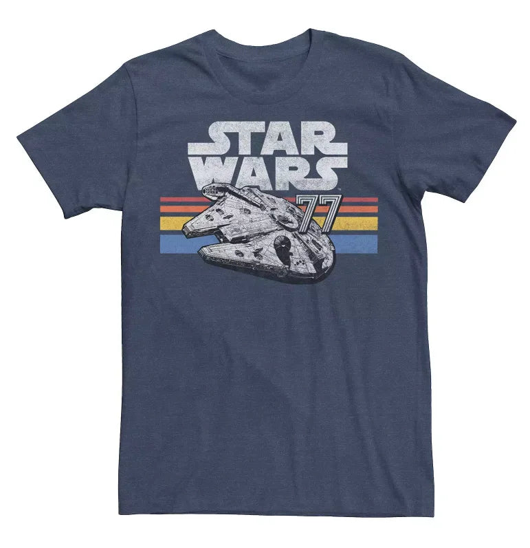 Official Star Wars-themed printed short-sleeved, loose and comfortable T-shirts for men and women on the street