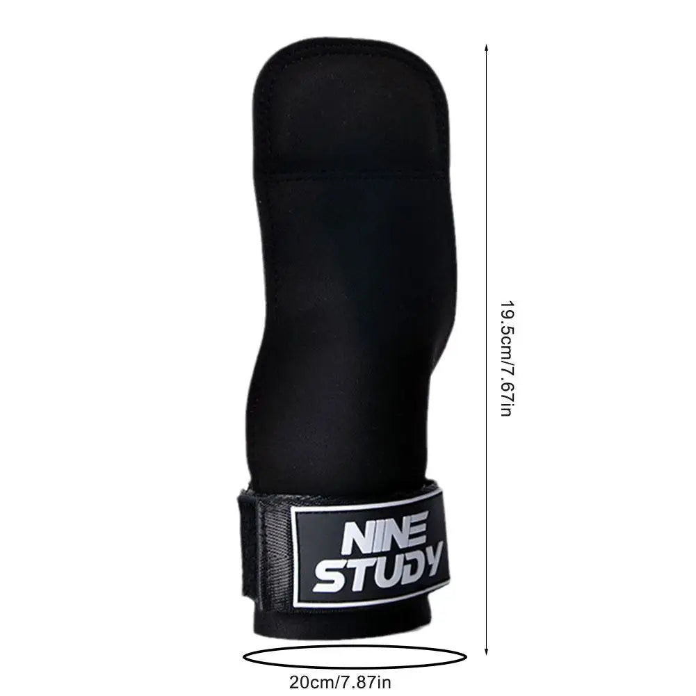 Gym Gloves Three Fingers Cowhide Weightlifting Workout Hand Palm Protector Gymnastics Hand Grips Pull up, Kettlebells, Training