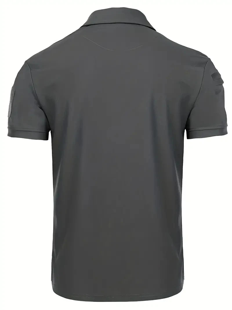 Tactical Military T-shirt Outdoor Breathable Army Combat T Shirt Quick Dry Hunting Camping Hiking Fishing Lapel Polos Tee Tops