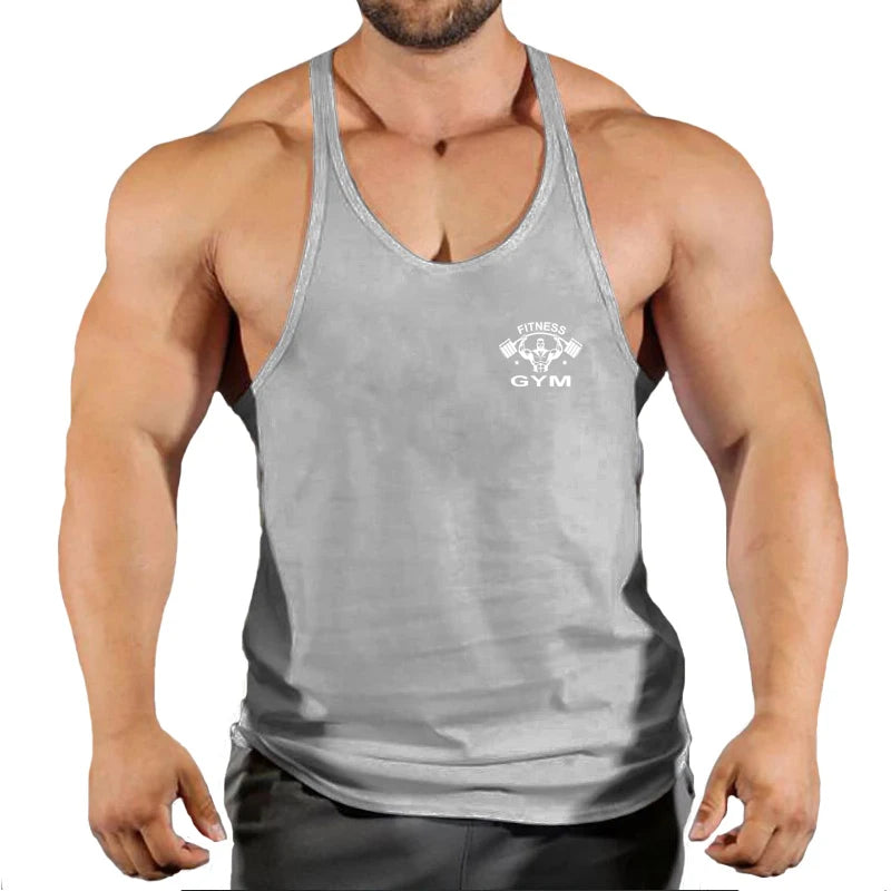 Muscle Mens Bodybuilding Stringer Tank Top gym Clothing Y back Fitness sleeveless vest shirt Weightlifting singlets